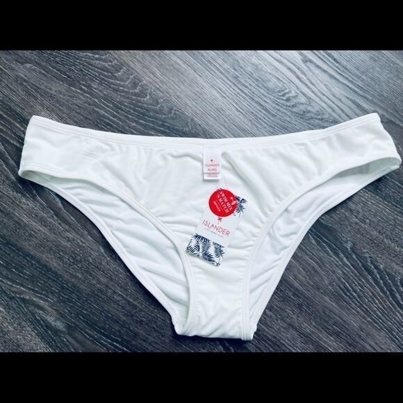 Islander Brand White bikini bottoms, Size XXL Hipster NWT - Picture 1 of 6